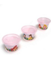 Juego  3 tazones con tapa Princesas s.d.
