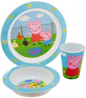 Set de Platos para Microondas Peppa Pig 