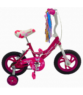 Bicicleta Infantil para niña Rodada 12 con llanta de goma
