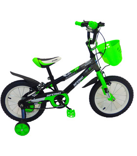 Bicicleta Infantil para niño rodada 14 Negro-Verde