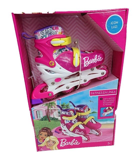 Patines en Linea Led Barbie Ajustables Infantiles The Baby Shop - 1