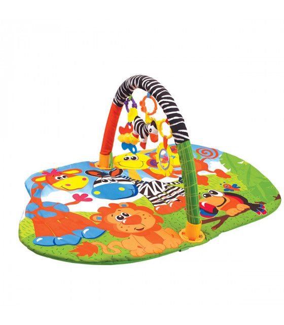 Tapete Gimnasio Plegable Bebes con 3 Juguetes Animalitos The Baby Shop - 1