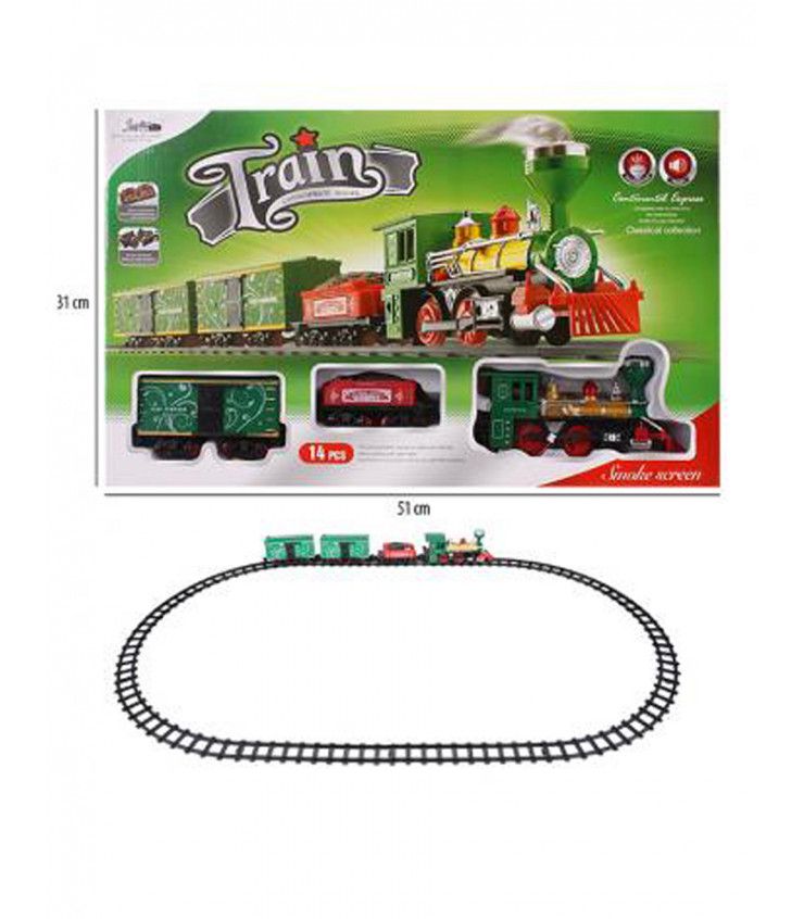 Tren de juguete que echa humo clearance