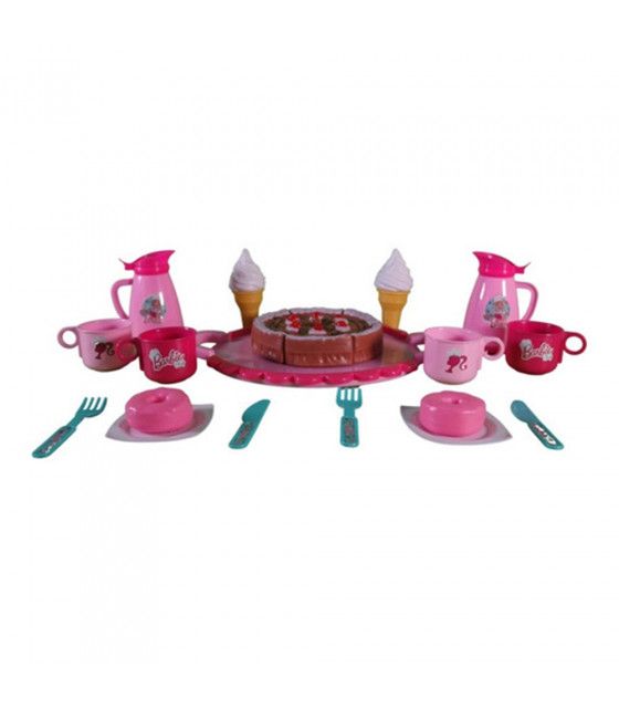 Set Juego de Té Infantil Juguete Pastel Tetera Utensilios Barbie - 1