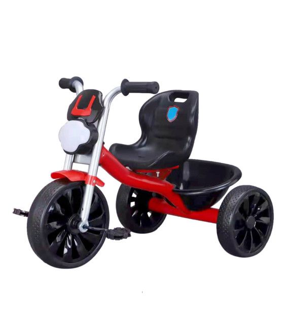 Triciclo Infantil Moto para Niños con Luz y Sonido Canasto para Objetos
