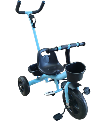  NBgy Triciclo de plástico respetuoso con el medio ambiente para  niños, triciclo para bebés de 3 a 6 años, 2 colores, 22.6 x 22.6 x 13.2 in  (color: verde) : Juguetes y Juegos