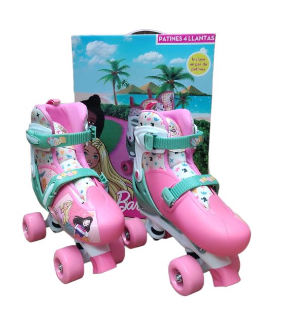 Patines 4 Ruedas para Niños Roller Barbie Ajustables The Baby Shop - 1