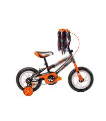 Bicicleta para Niños Rodada 12 Naranja con ruedas de entrenamiento