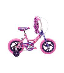 Bicicleta para Niños Rodada 12 Rosa con ruedas de entrenamiento