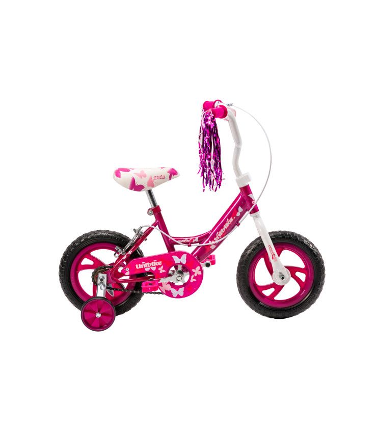 Bicicleta para niños con ruedas de entrenamiento 16 pulgadas rojo