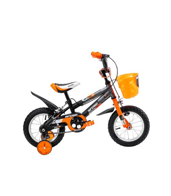 Bicicleta para Niños R12 Llantas Aire y Entrenamiento Naranja Unibike - 1