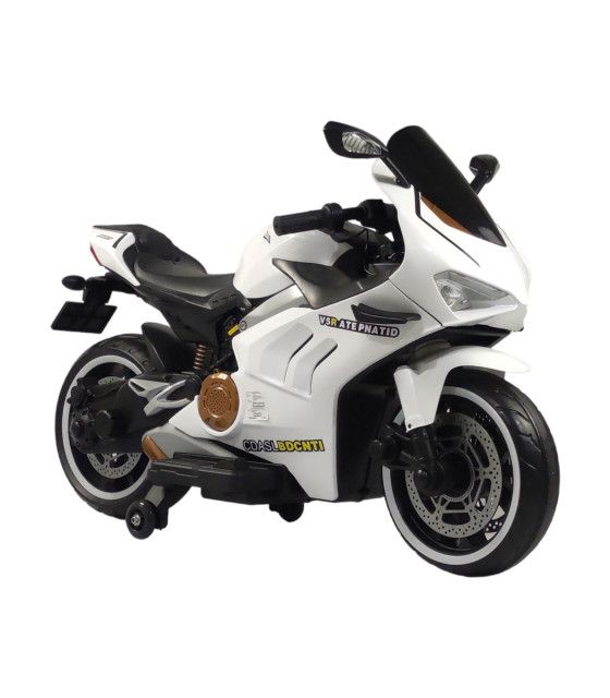 Motocicleta Montable Electrica Sonido Luz LED 12v Blanco The Baby Shop - 1