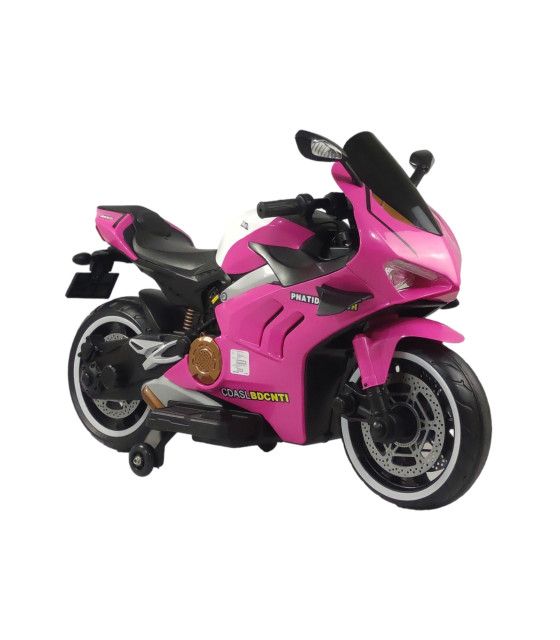 Motocicleta Montable Electrica Sonido Luz LED 12v Rosa The Baby Shop - 1