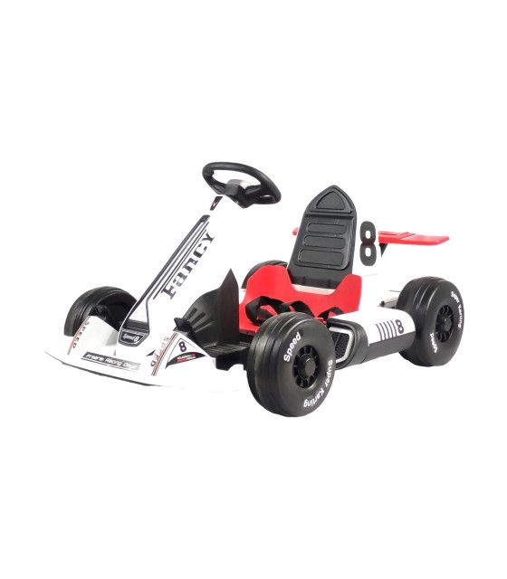 Go Kart eléctrico para niños, auto eléctrico de 6 V con control remoto,  cinturón de seguridad, arranque lento, música, vehículo eléctrico de 4  ruedas