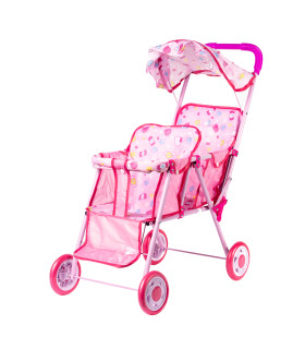 Carriola para Muñecas de Juguete Plegable Doble Gemelar The Baby Shop - 1