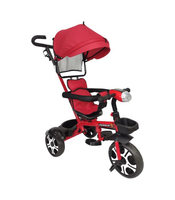 Triciclo Evolutivo para Niños Asiento Giratorio 360 Luz Capota The Baby Shop - 18