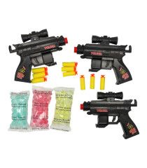 Pistola de Gel 3pz para Niños con Bolas Hidrogel y Dardos Manual