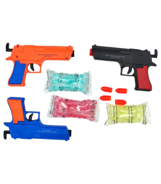 Pistola de Gel 3pz para Niños con Bolas y Dardos Manual Hidrogel The Baby Shop - 1