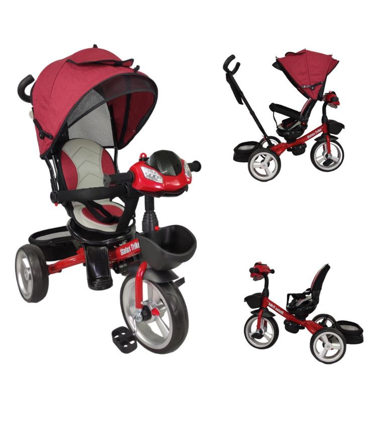 Triciclo para bebé, triciclo plegable para niños pequeños con pedales,  luces frescas, ruedas duraderas y asiento cómodo, triciclo para bebés de 1  a 5