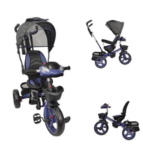 Triciclo para Niños 7en1 con luz,sonido,Asiento Giratorio 360 Angelin Baby - 1