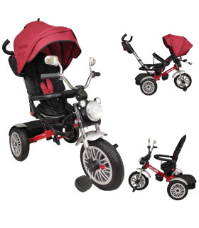 Triciclo para Niños 8en1 con Asiento Giratorio y Reclinable, sonido The Baby Shop - 1