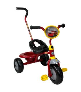 Triciclo para Niños Cars Bastón con Cinturon 3 puntos, Canasta The Baby Shop - 1
