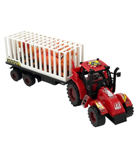 Tractor de Juguete de Friccion Animal de Granja con Remolque Cars - 2
