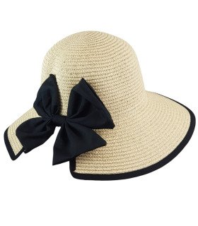 Sombrero de Mujer para Sol Playa Protección Paja Plegable Transpirable The Baby Shop - 1