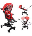 Carriola para Bebé Giratoria,Frenos,Plegable y Reclinable
