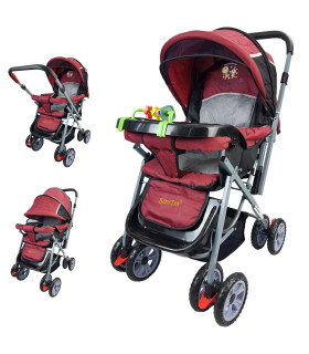 Carriola Reversible con Charola 3 Posiciones de Reclinado Toldo Plegable The Baby Shop - 1