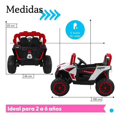 CARRO ELECTRICO MOD. TEK-1689 ROJO · foto 4