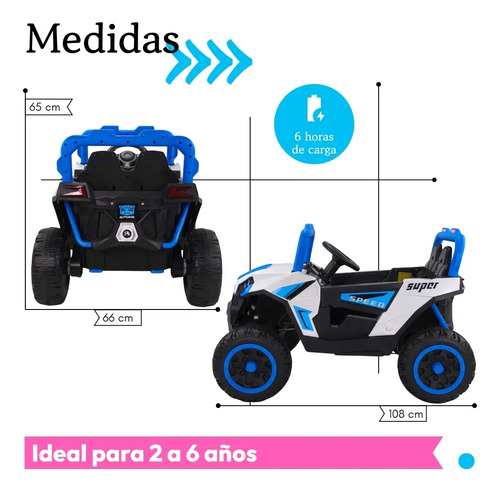 CARRO ELECTRICO MOD. TEK-1689 AZUL · foto 3