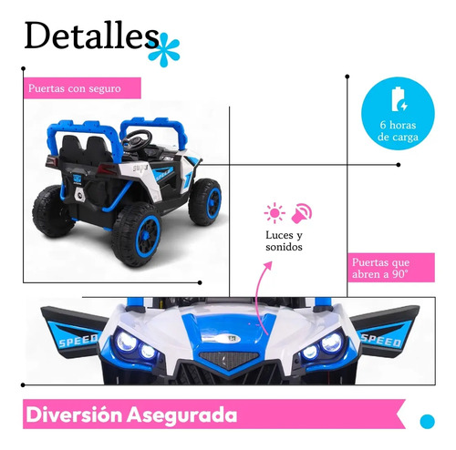 CARRO ELECTRICO MOD. TEK-1689 AZUL · foto 5