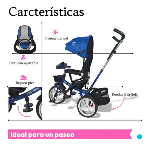 TRICICLO MUSICAL CON LUZ AZUL · foto 4