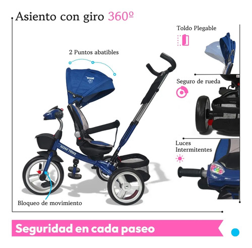 TRICICLO MUSICAL CON LUZ AZUL · foto 5
