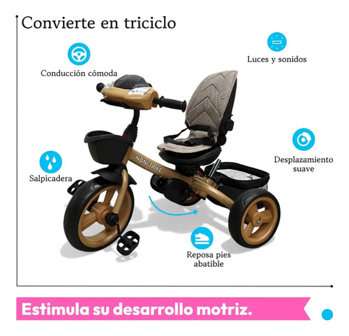 TRICICLO MUSICAL CON LUZ CAQUI · foto 5