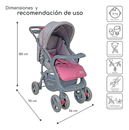 Carriola Travel System Aventura Rosa · foto 4