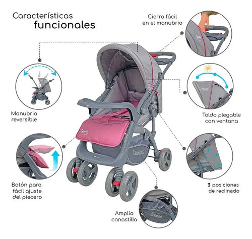 Carriola Travel System Aventura Rosa · foto 8