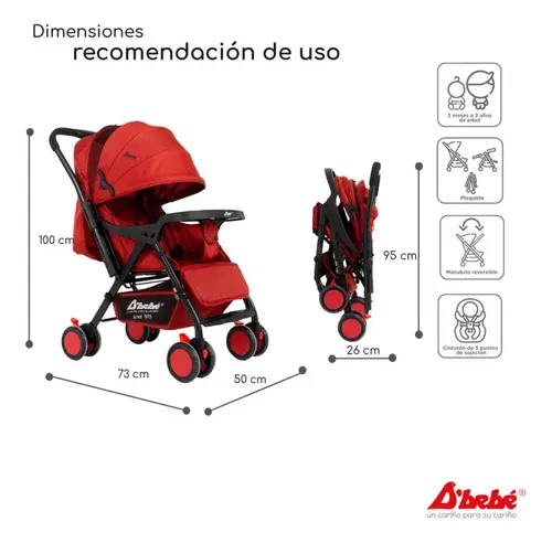 Carriola Reversible BABY BM Rojo · foto 4