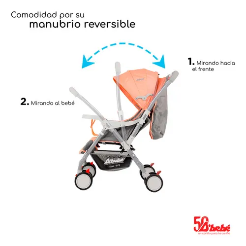 Carriola Reversible BABY BM Rosa · foto 5