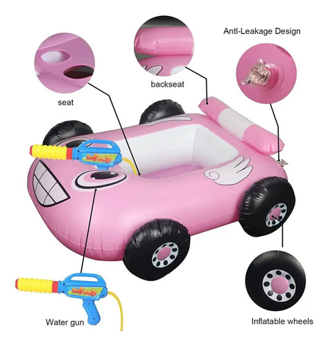SALVAVIDAS INFLABLE 26 ROSA · foto 4