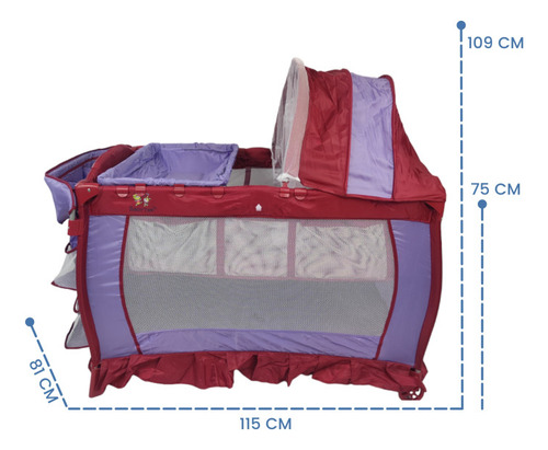 CUNA CORRAL CON CAMBIADOR MOD. F-Q PURPURA · foto 5