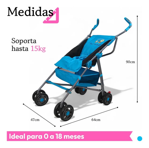 CARRIOLA PARA BEBE MOD. 502B AZUL · foto 5