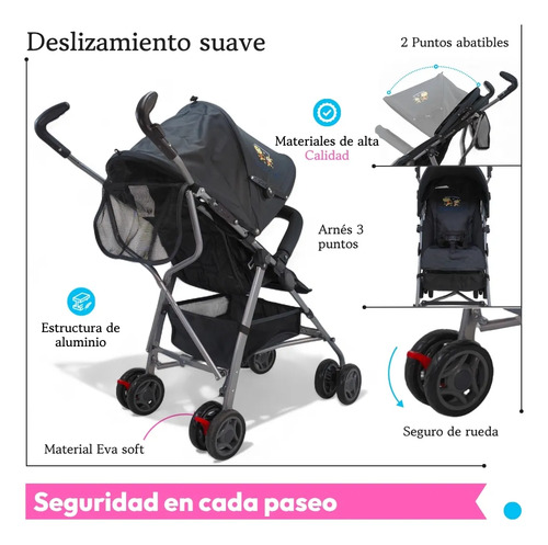 CARRIOLA PARA BEBE MOD. 502B GRIS · foto 3