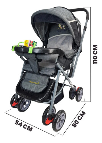 CARRIOLA PARA BEBE MOD. H-B GRIS · foto 5