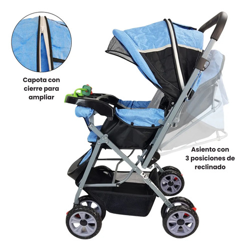CARRIOLA PARA BEBE MOD. H-B AZUL · foto 3