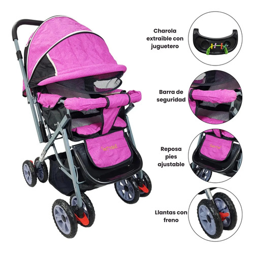 CARRIOLA PARA BEBE MOD. H-B ROSA · foto 4