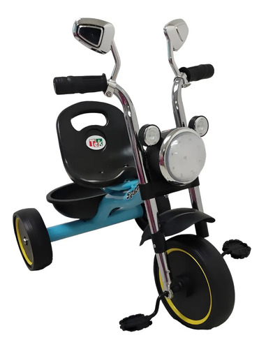 Triciclo tipo Moto faro con luz y sonido AZUL · foto 2