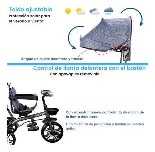 JetC0029 Triciclo nuevo modelo GRIS · foto 5
