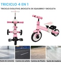 TRICICLO PLEGABLE NUEVO MODELO ROSA · foto 6